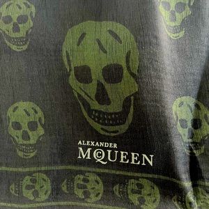 Alexander McQueen Classic Silk Chiffon Skull Scarf